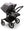 Bugaboo Donkey 5 Twin Gestell (Schwarz) / Stoff (Grau Meliert) / Dach (Grau Meliert)