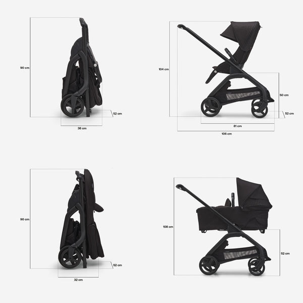 Bugaboo Dragonfly Black/Black/White