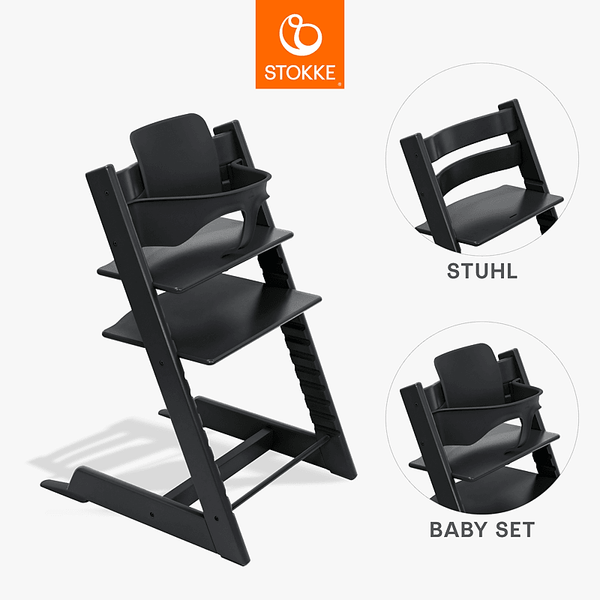 Stokke Tripp Trapp Black + Baby Set