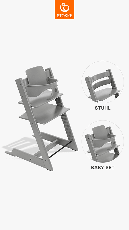 Stokke Tripp Trapp Storm Grey + Baby Set