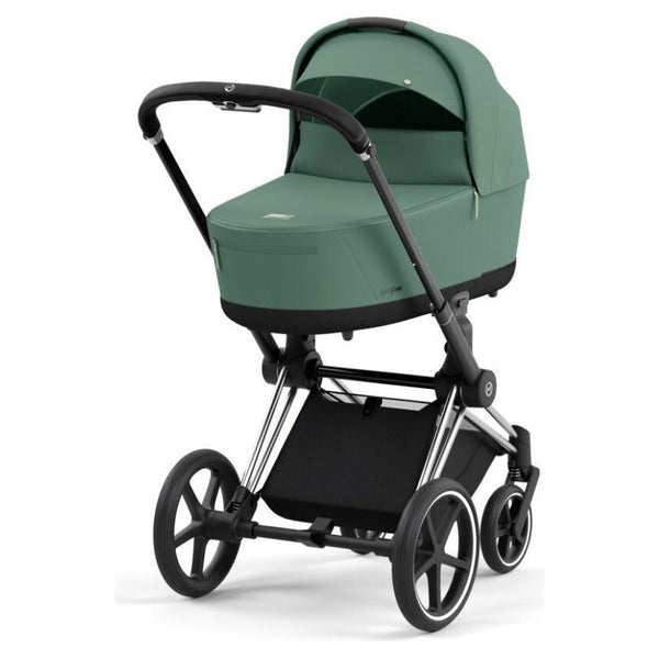 Cybex Priam Set Gestell (Chrome Black) /Stoff (Leaf Green)