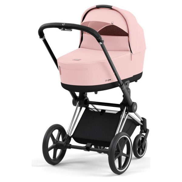 Cybex Priam Set Gestell (Chrome Black) /Stoff (Peach Pink)