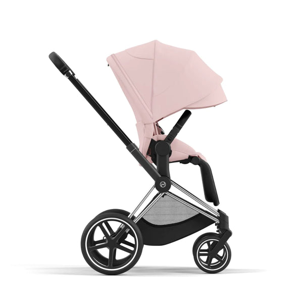 Cybex e-Priam Set Gestell (Chrome Black) /Stoff (Peach Pink)