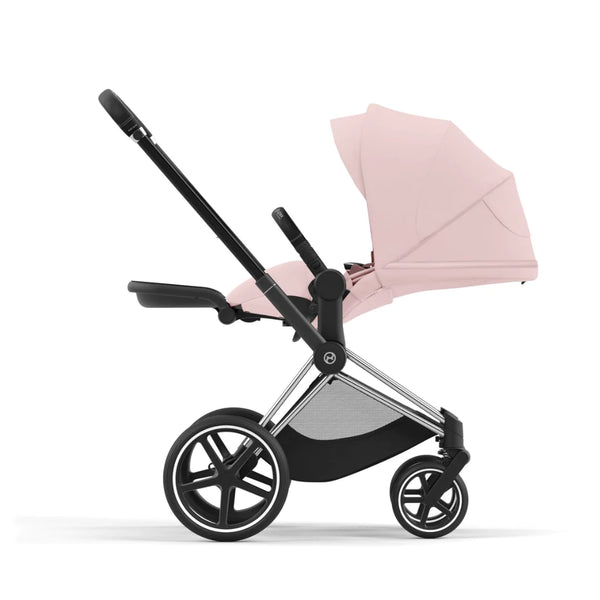 Cybex e-Priam Set Gestell (Chrome Black) /Stoff (Peach Pink)