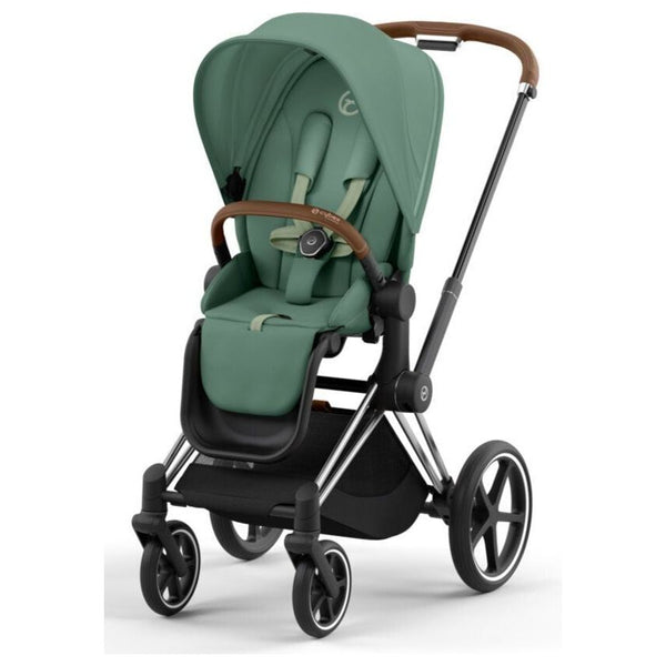 Cybex Priam Set Gestell (Chrome Brown) /Stoff (Leaf Green)