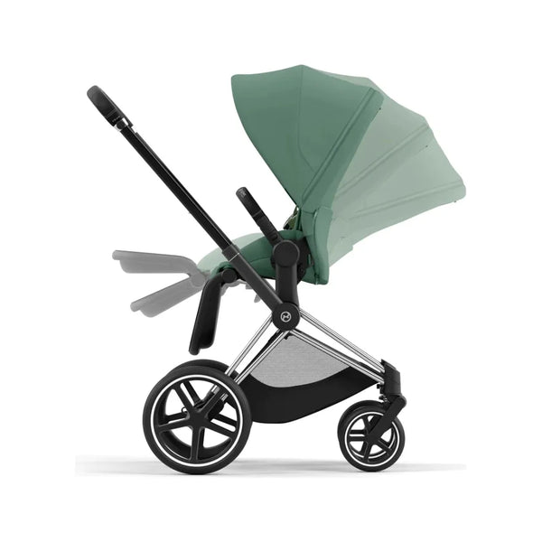 Cybex e-Priam Set Gestell (Chrome Black) /Stoff (Leaf Green)