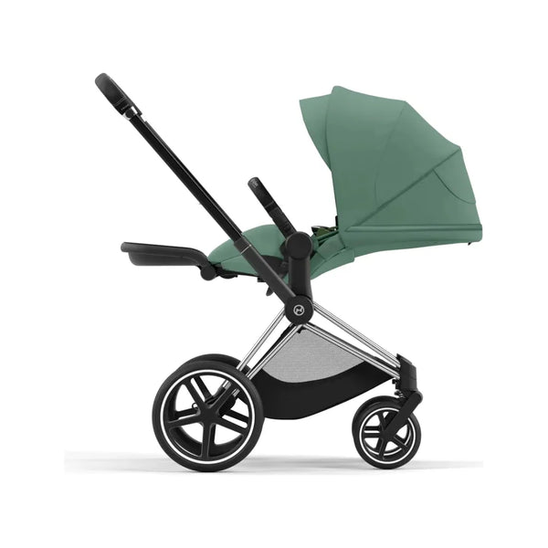 Cybex e-Priam Set Gestell (Chrome Black) /Stoff (Leaf Green)