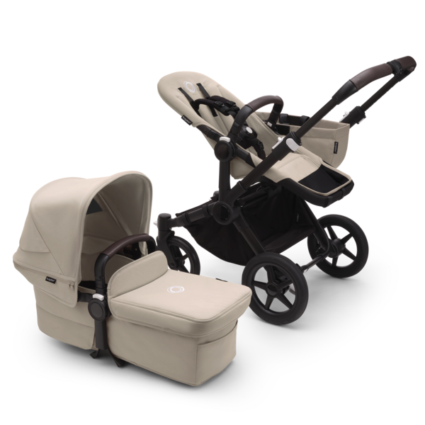 Bugaboo Donkey 5 Mono Gestell (Black) / Stoff (Desert Taupe) / Dach ( Desert Taupe)