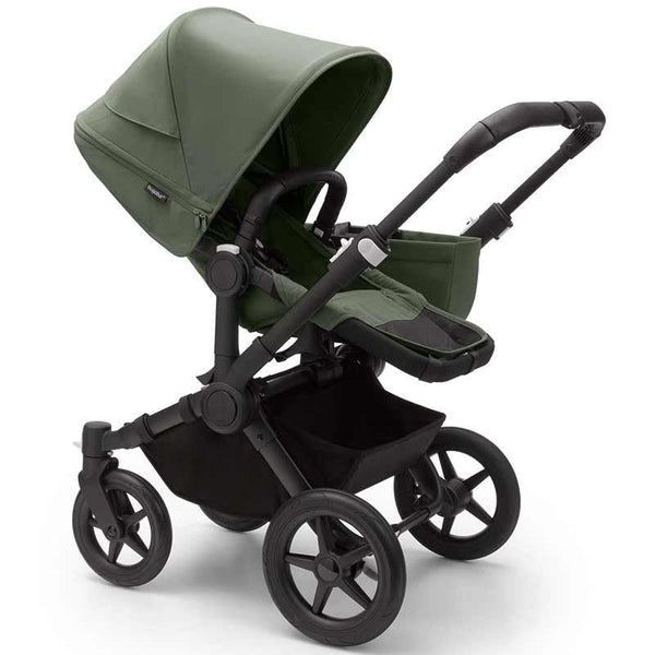 Bugaboo Donkey 5 Mono Gestell (Schwarz) / Stoff (Waldgrün ) / Dach ( Waldgrün) Ultimate Bundle