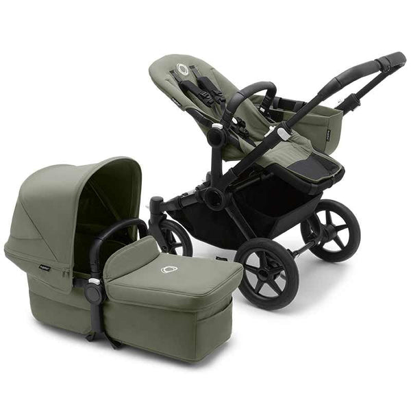 Bugaboo Donkey 5 Mono Gestell (Schwarz) / Stoff (Waldgrün ) / Dach ( Waldgrün) Ultimate Bundle