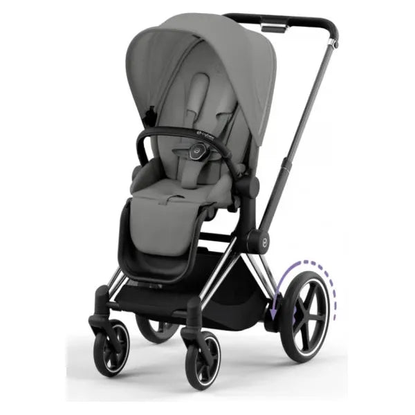 Cybex e-Priam Set Gestell (Chrome Black) /Stoff (Mirage Grey)