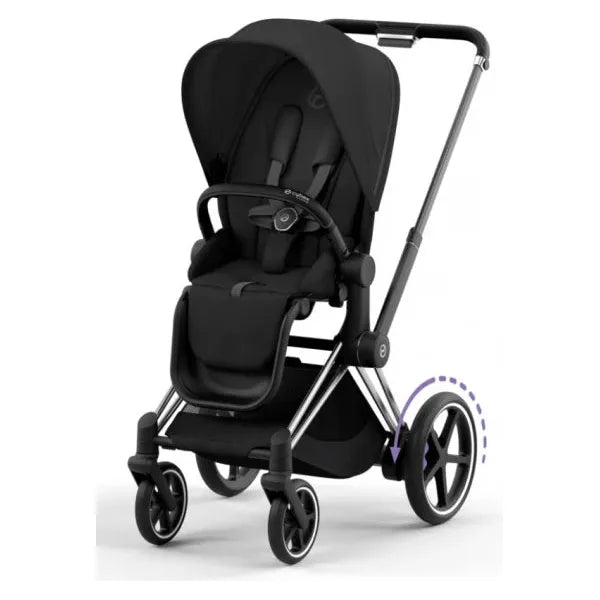 Cybex e-Priam Set Gestell (Chrome Black) /Stoff (Sepia Black)