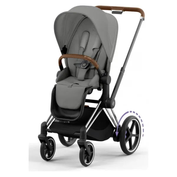 Cybex e-Priam Set Gestell (Chrome Brown) /Stoff (Mirage Grey)