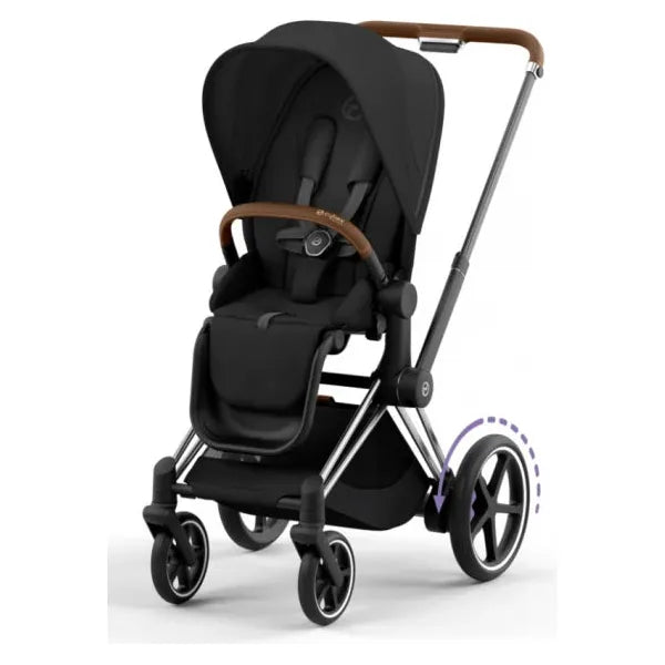 Cybex e-Priam Set Gestell (Chrome Brown) /Stoff (Sepia Black)