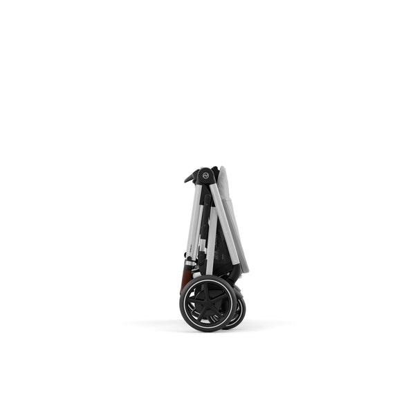 Cybex e-Gazelle S (Silbernen Rahmen) Stone Grey + Cot S gratis