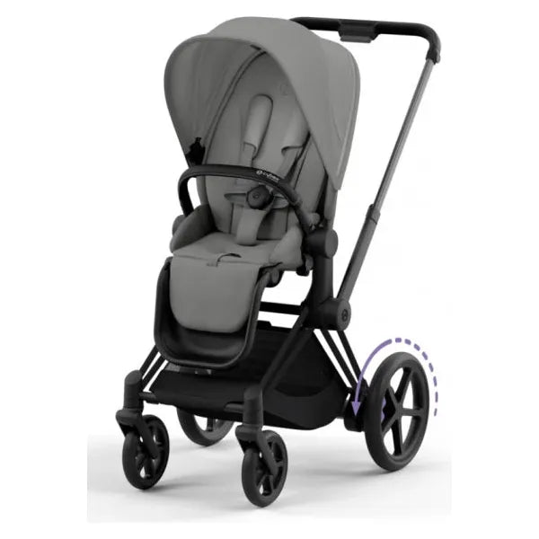 Cybex e-Priam Set Gestell (Matt Black) /Stoff (Mirage Grey)