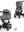 CYBEX e-PRIAM SET GESTELL (CHROME BLACK) /STOFF (PEARL GREY)
