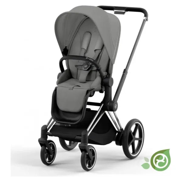 CYBEX e-PRIAM SET GESTELL (CHROME BLACK) /STOFF (PEARL GREY)