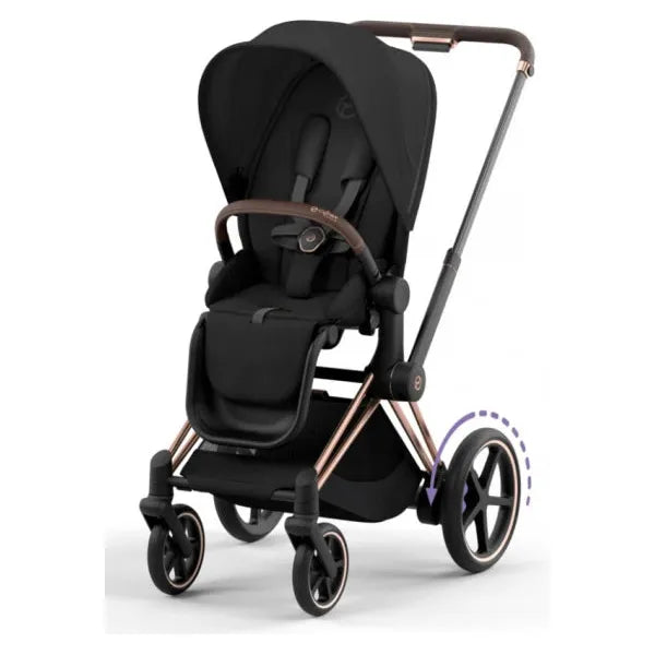 Cybex e-Priam Set Gestell (Rosegold) /Stoff (Sepia Black)