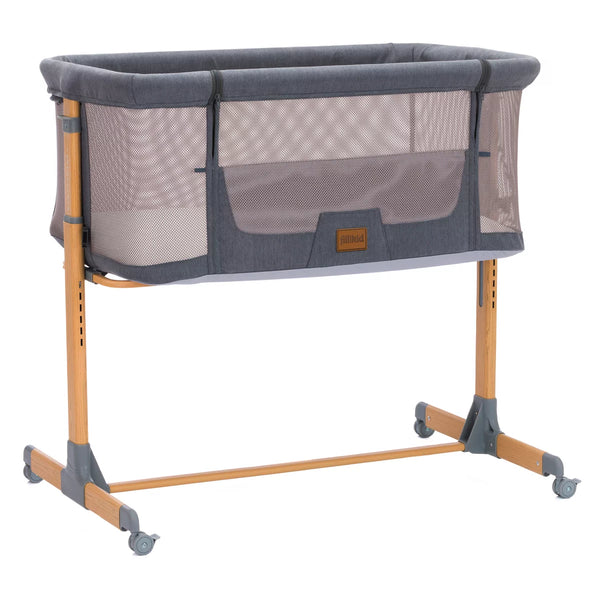 Fillikid Beistellbett Grau / Natur