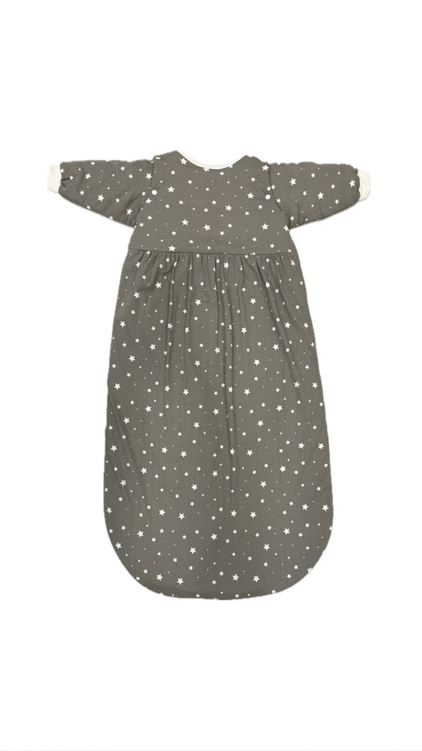 Schlafsack gefüttert mit Ärmeln, Fillikid, Stern Grau, Größe 110