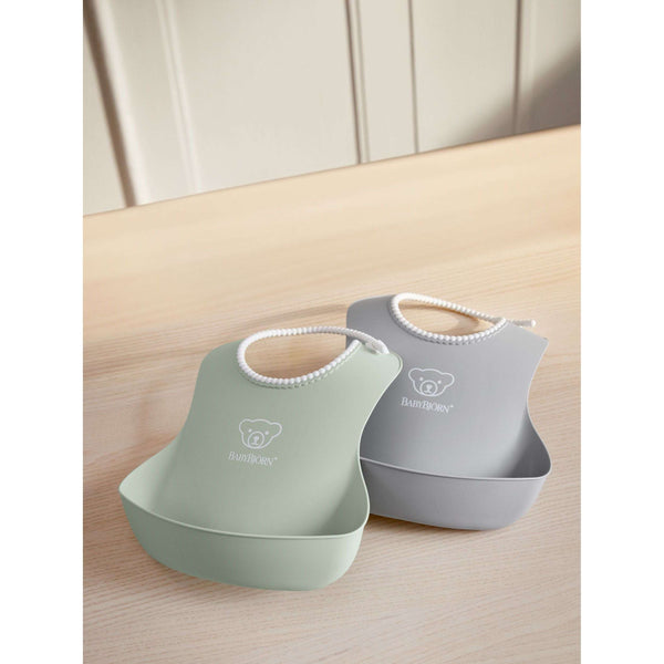 BABYBJÖRN 2er LÄTZCHEN SET GRÜN/GRAU