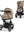 Cybex Priam Set Gestell (Matt Black) /Stoff (Cozy Beige)