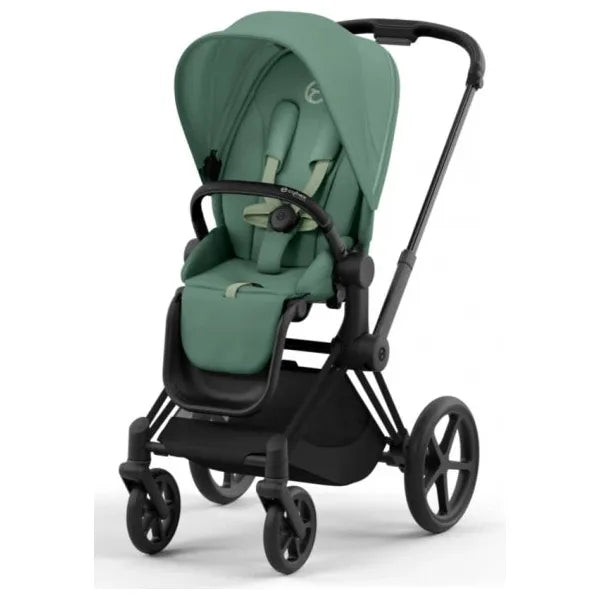 Cybex Priam Set Gestell (Matt Black) /Stoff (Leaf Green)