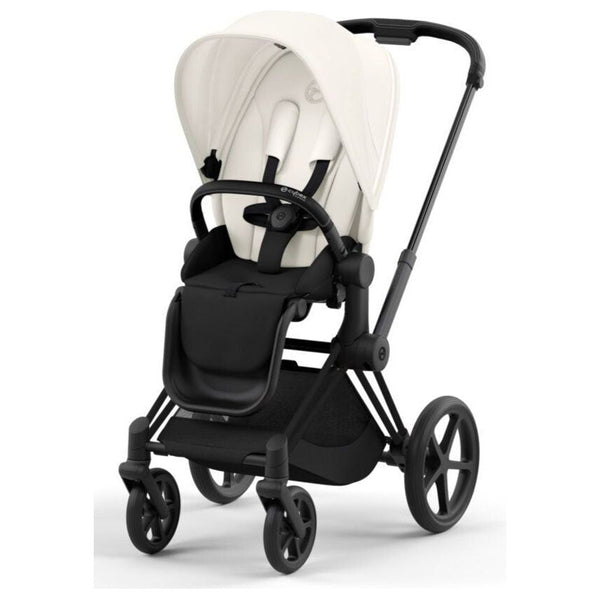 Cybex Priam Set Gestell (Matt Black) /Stoff (Off White)