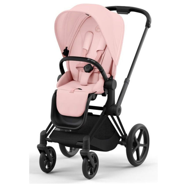 Cybex Priam Set Gestell (Matt Black) /Stoff (Peach Pink)