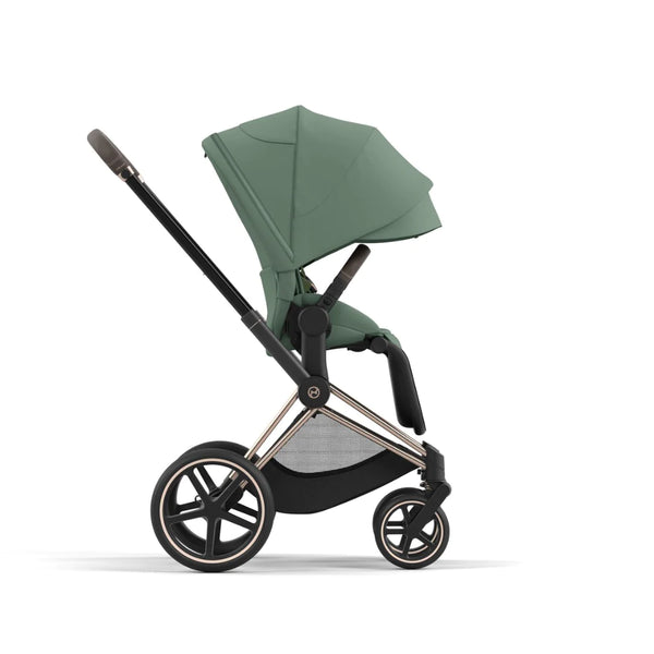 Cybex Priam Set Gestell (Rosegold) /Stoff (Leaf Green)