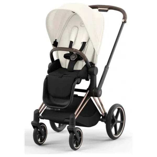 Cybex Priam Set Gestell (Rosegold) /Stoff (Off White)