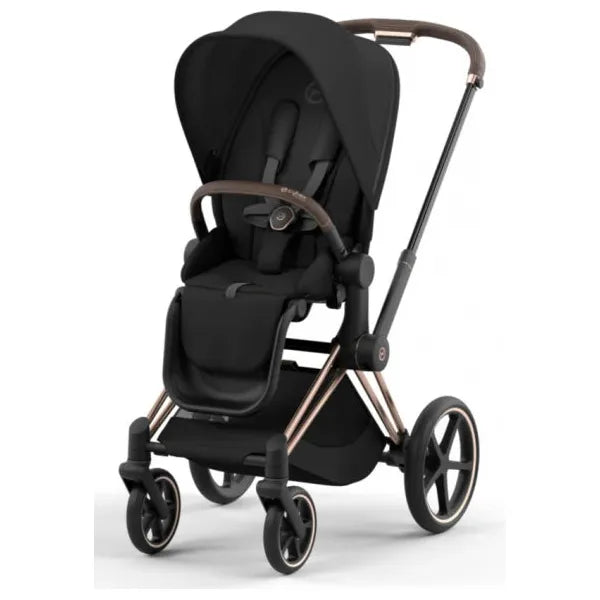 Cybex Priam Set Gestell (Rosegold) /Stoff (Sepia Black)