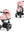 Cybex Priam Set Gestell (Chrome Black) /Stoff (Peach Pink)