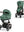 Cybex Priam Set Gestell (Rosegold) /Stoff (Leaf Green)