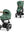 Cybex Priam Set Gestell (Chrome Brown) /Stoff (Leaf Green)